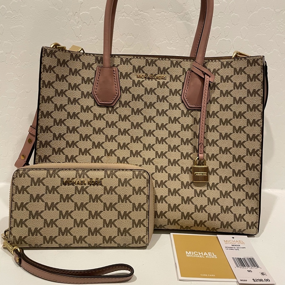 Sold-MK Large Mercer Pink Tote